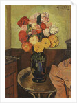 Vase of Flowers on a Round Table; Vase de Fleurs sur une Table Ronde, 1920 by Marie Clementine Valadon