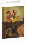 Vase of Flowers on a Round Table; Vase de Fleurs sur une Table Ronde, 1920 by Marie Clementine Valadon