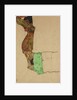 Reclining Male Nude with Green Cloth by Egon Schiele