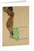Reclining Male Nude with Green Cloth by Egon Schiele