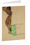 Reclining Male Nude with Green Cloth by Egon Schiele