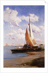 Fishing Craft with the Rivere degli Schiavoni, Venice, beyond by E. Aubrey Hunt