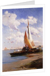 Fishing Craft with the Rivere degli Schiavoni, Venice, beyond by E. Aubrey Hunt