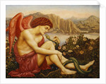 Angel with Serpent, 1870s by Evelyn De Morgan