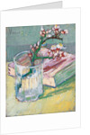 Almond branch in a glass with a book, 1888 by Vincent van Gogh