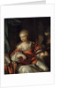 A lady playing the lute in a portico by Pieter van der Werff
