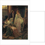 Miss Angel, Angelica Kauffman, Introduced by Lady Wentworth, visits Mr. Reynolds' Studio, 1892 by Margaret Isabel Dicksee