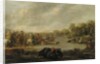 A cavalry skirmish by a river by Palamedes Palamedesz