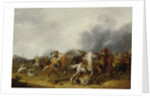 A cavalry skirmish, 1634 by Palamedes Palamedesz