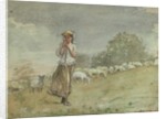 Tending Sheep, Houghton Farm, c.1878-79 by Winslow Homer