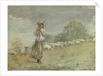 Tending Sheep, Houghton Farm, c.1878-79 by Winslow Homer