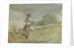 Tending Sheep, Houghton Farm, c.1878-79 by Winslow Homer