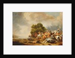 A cavalry skirmish by Palamedes Palamedesz