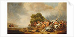 A cavalry skirmish by Palamedes Palamedesz