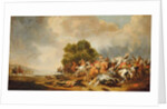 A cavalry skirmish by Palamedes Palamedesz