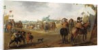 A military encampment with cavalrymen by Palamedes Palamedesz