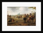 A military encampment with cavalrymen by Palamedes Palamedesz