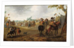 A military encampment with cavalrymen by Palamedes Palamedesz