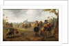 A military encampment with cavalrymen by Palamedes Palamedesz