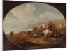 A cavalry skirmish by Jan Martszen de Jonge