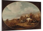 A cavalry skirmish by Jan Martszen de Jonge