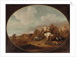 A cavalry skirmish by Jan Martszen de Jonge