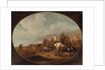 A cavalry skirmish by Jan Martszen de Jonge