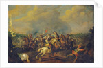 A cavalry skirmish by Palamedes Palamedesz