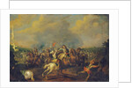 A cavalry skirmish by Palamedes Palamedesz