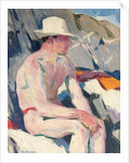 Bather in a white hat by Francis Campbell Boileau Cadell