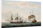 The East India Company's ship Bridgewater successfully defending her cargo from an attack by Francis Holman