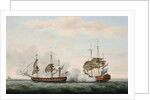 The East India Company's ship Bridgewater successfully defending her cargo from an attack by Francis Holman