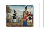 Ardeshir Mirza and Sulayman Khan Saham Al-Dowleh review their troops, 1850-51 by Abu'l Hassan Ghaffari