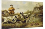 Amos F. Adams Shooting Over Gus Bondher and Son, Count Bondher, 1887 by Arthur Fitzwilliam Tait