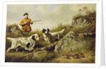 Amos F. Adams Shooting Over Gus Bondher and Son, Count Bondher, 1887 by Arthur Fitzwilliam Tait