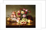 Fruit Still-life with Roses and Honeycomb, 1904 by Robert Spear Dunning