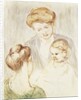 Smiling Baby with Two Girls by Mary Stevenson Cassatt