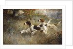 The Setters Three, Bob, Bill and Ginger on a triple point, 1927 by Percival Leonard Rosseau