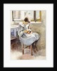 Girl Sewing by Theodore Robinson