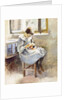 Girl Sewing by Theodore Robinson