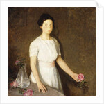 Girl with Red Rose by Charles Webster Hawthorne