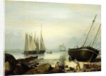 Beached for Repairs, Duncan's Point, Gloucester, 1848 by Fitz Henry Lane