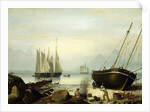 Beached for Repairs, Duncan's Point, Gloucester, 1848 by Fitz Henry Lane