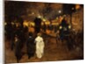 Charing Cross Road at Night, London, c.1905 by Frederick Judd Waugh