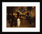 Charing Cross Road at Night, London, c.1905 by Frederick Judd Waugh