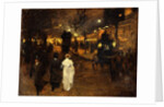 Charing Cross Road at Night, London, c.1905 by Frederick Judd Waugh