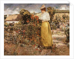 Among the Flowers, Giverny, 1890 by Dawson Dawson-Watson