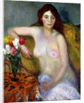 nude with Tulips, by William James Glackens