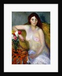 nude with Tulips, by William James Glackens
