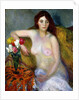 nude with Tulips, by William James Glackens